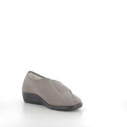 Chaussons en textile taupe