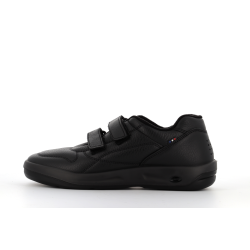 basket noir en cuir