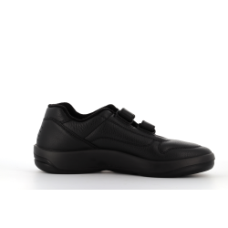 basket noir en cuir