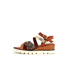 compensé marron en cuir
