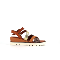 compensé marron en cuir