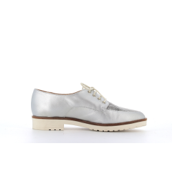 Derby argent en cuir funny