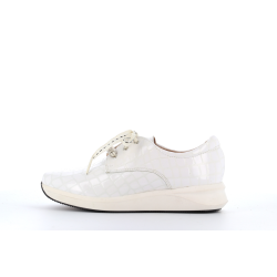 Basket blanche en cuir Patrick