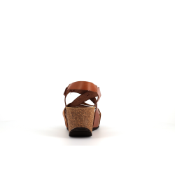 compensé marron en cuir