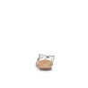 nu pied argent en cuir
