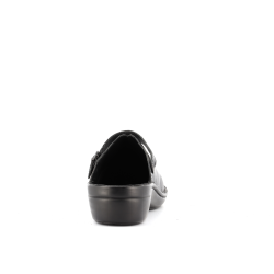 sabot noir en cuir
