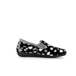 chausson noir et blanc en laine