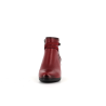 Bottine en cuir rouge