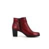 Bottine en cuir rouge
