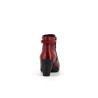 Bottine en cuir rouge