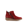 Basket montante rouge en cuir