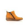 Basket montante jaune en cuir