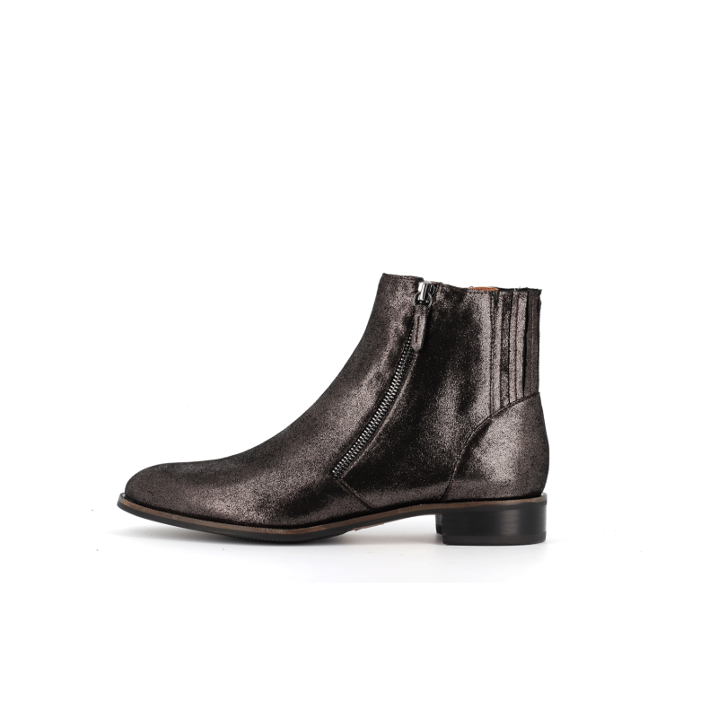 Bottine noir en cuir