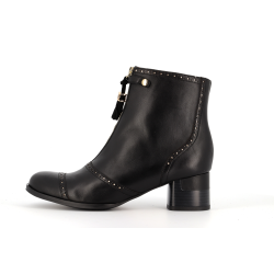 Bottine noir en cuir