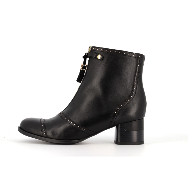 Bottine noir en cuir