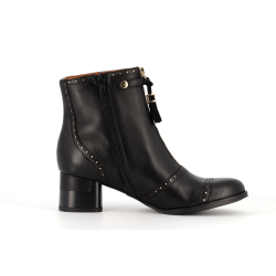 Bottine noir en cuir