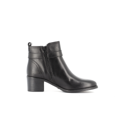 Bottine noir en cuir
