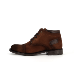 bottine en cuir marron