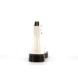 Bottine blanche en cuir