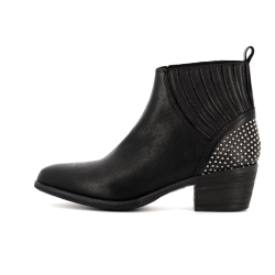 Bottine noir en cuir