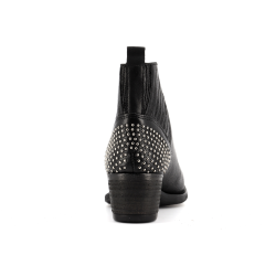 Bottine noir en cuir