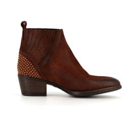 Bottine marron en cuir