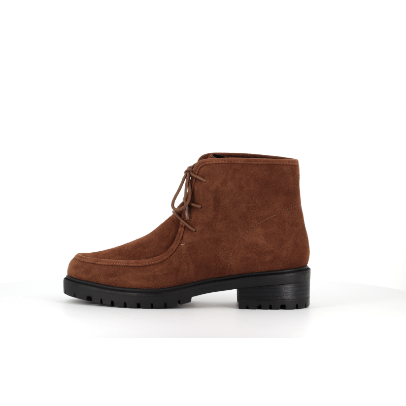 Bottine marron en curi Amelio
