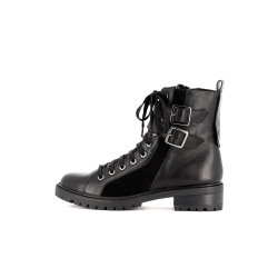 Bottine noir en cuir Amande