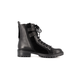 Bottine noir en cuir Amande
