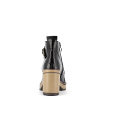 Botitne noir en cuir