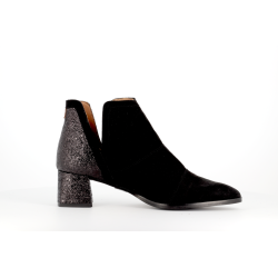 Bottine noir en cuir