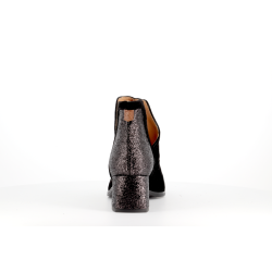 Bottine noir en cuir