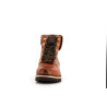Bottine marron fourée en cuir