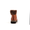 Bottine marron fourée en cuir