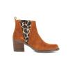 bottine marron en cuir