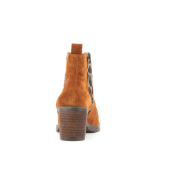 bottine marron en cuir