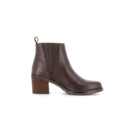 Bottine marron en cuir