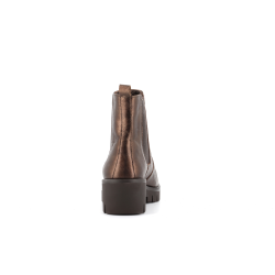 Bottine bronze en cuir