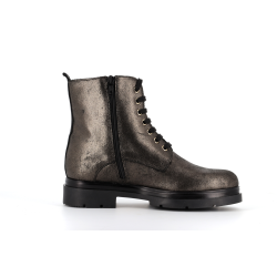 bottine bronze en cuir