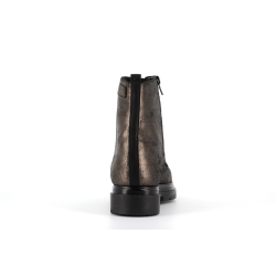 bottine bronze en cuir
