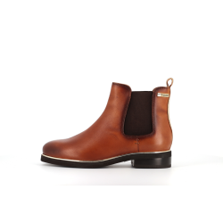 bottine en cuir marron