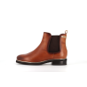 bottine en cuir marron
