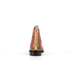 bottine en cuir marron