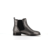 bottine en cuir argent