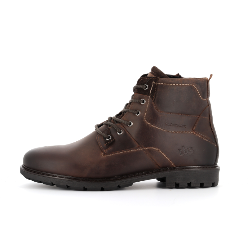bottine en cuir marron