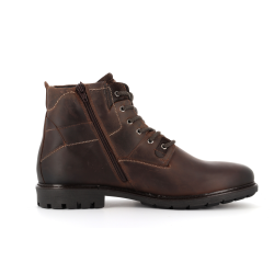 bottine en cuir marron