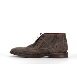bottine en cuir marron