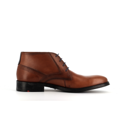 bottine en cuir marron