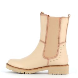 Botte blanche en cuir