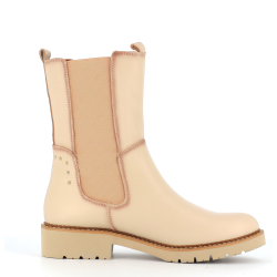 Botte blanche en cuir